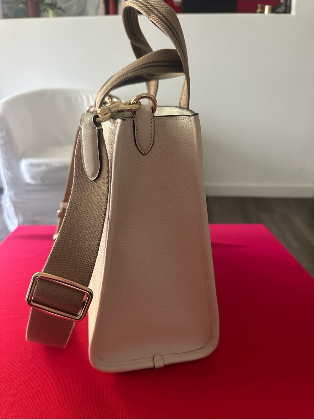 Coach Tote Bag Gold/Chalk Multi - Picture 2 of 7